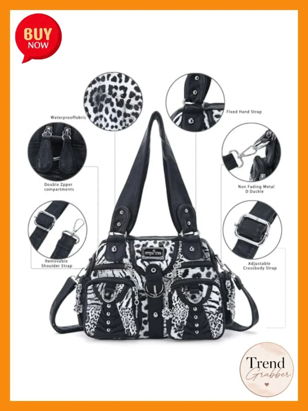 Angel Kiss Hobo Handbag Women Crossbody Shoulder Bag Multipocket Soft Vegan